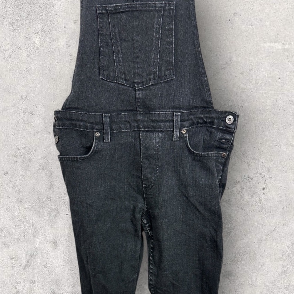 Naked Famous‎ Japanese Denim Black Overalls Womens Size Medium Canada Made Jeans - Picture 11 of 16